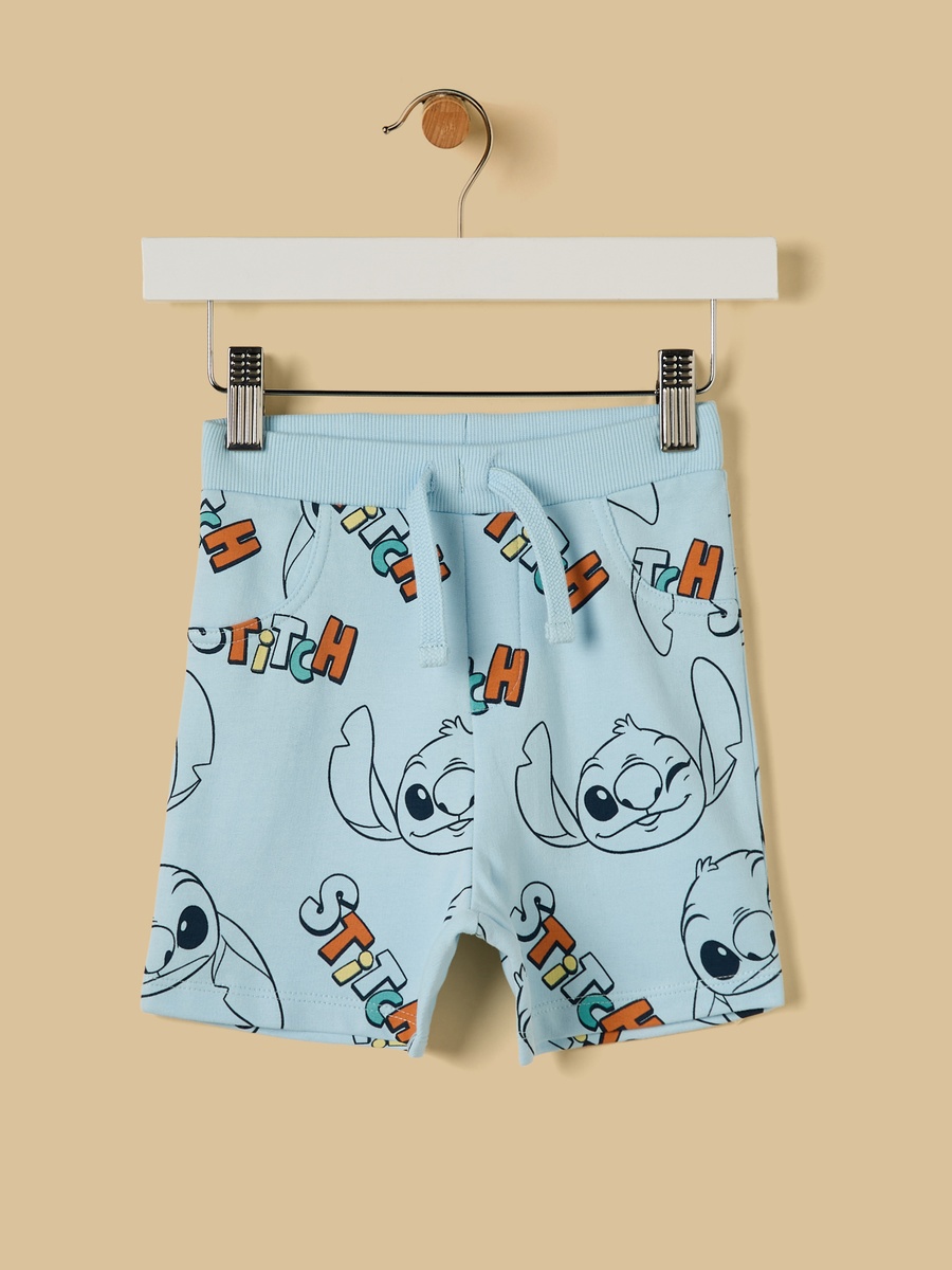 Stitch Print T-Shirt and Shorts Set