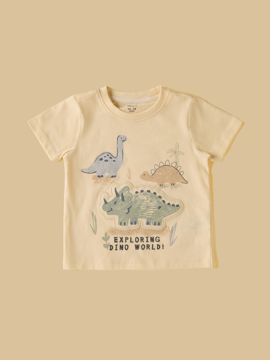 Pack of 3 - Dinosaur Print Cotton T-Shirt
