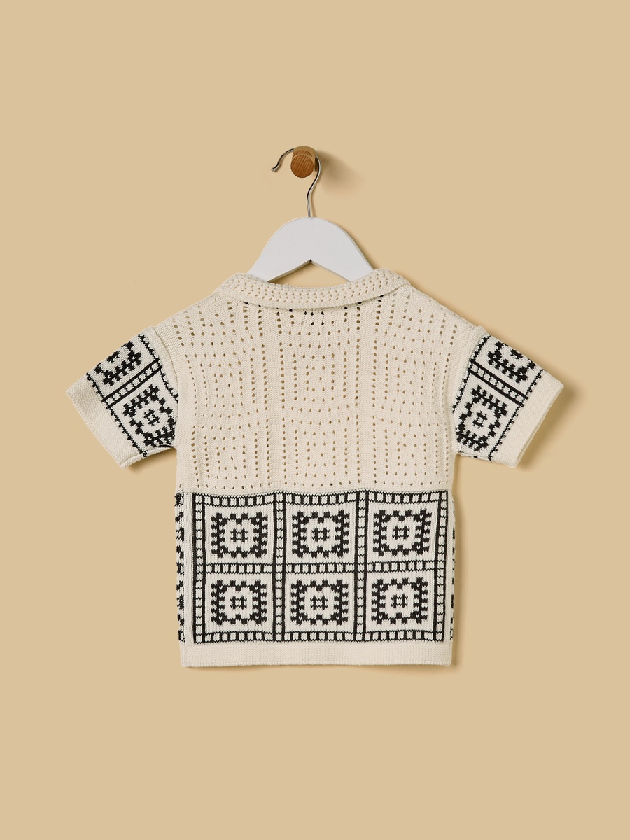 Crochet Textured Cotton Shirt