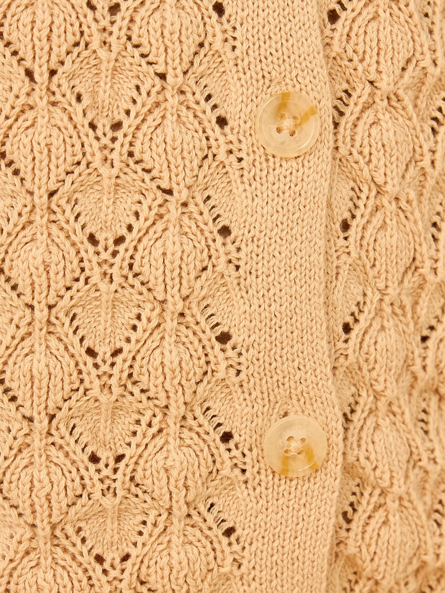Crochet Cardigan and Wide Leg Pants Set