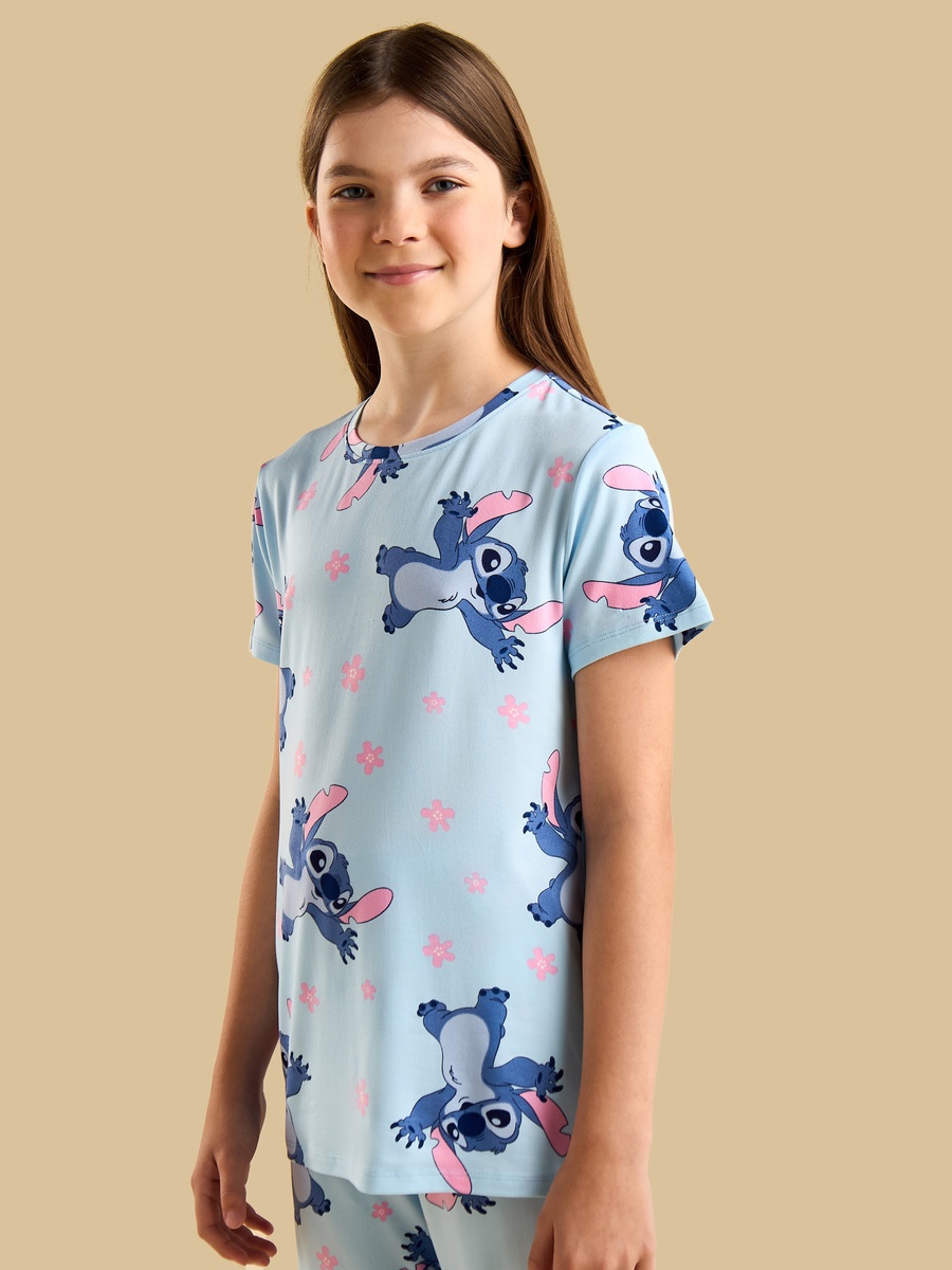 Stitch Print Cotton Pyjama Set