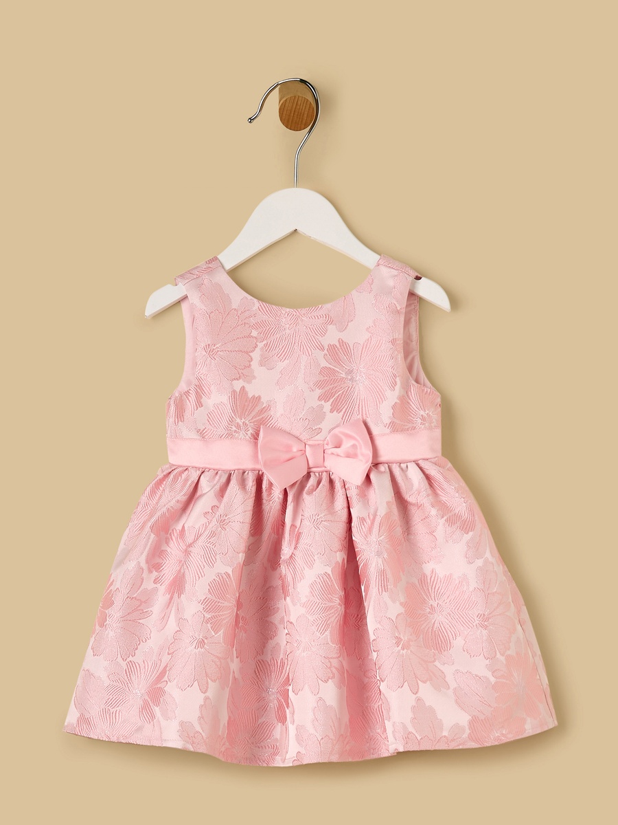 Floral Textured Jacquard Sleeveless Dress