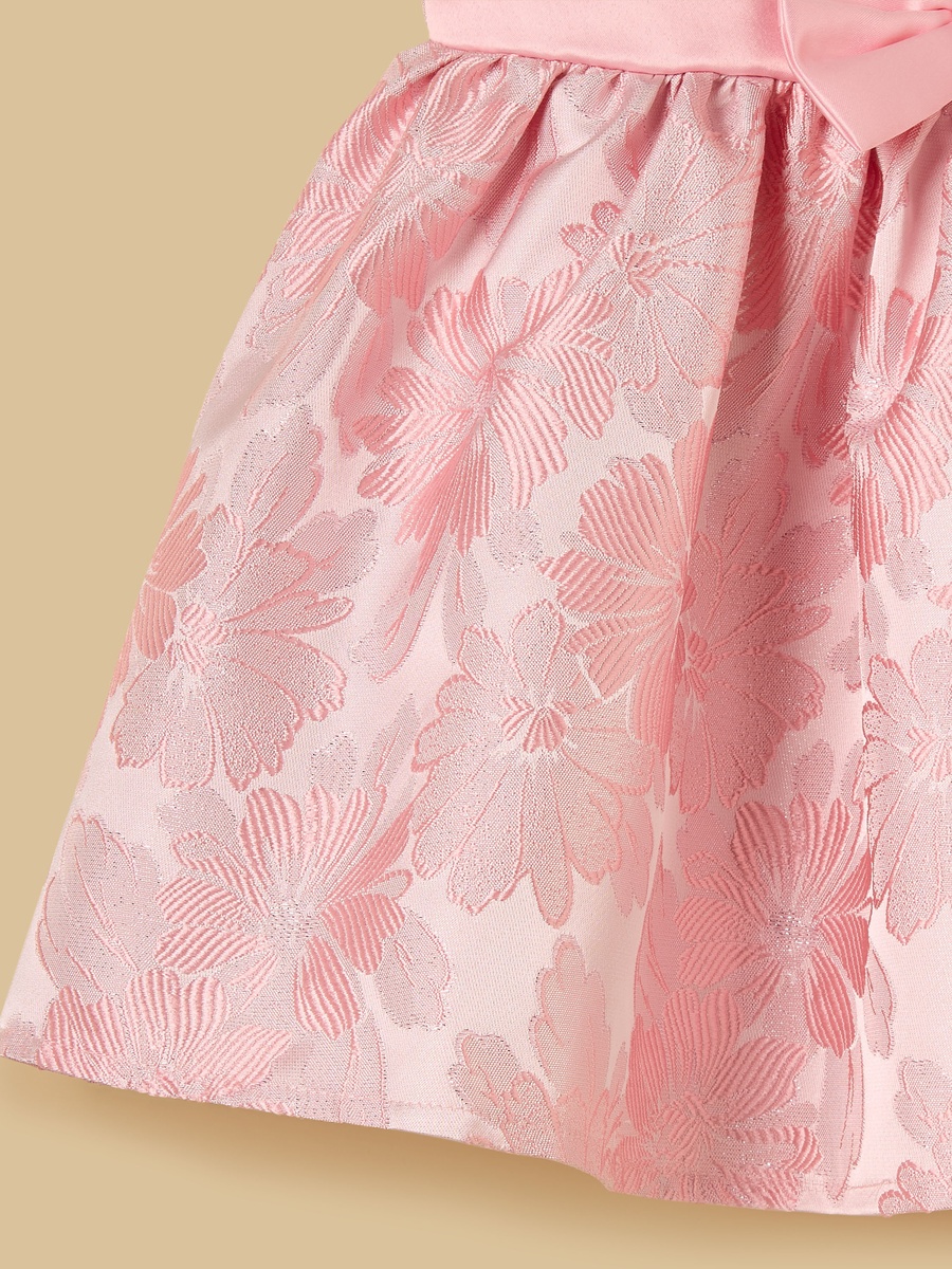 Floral Textured Jacquard Sleeveless Dress
