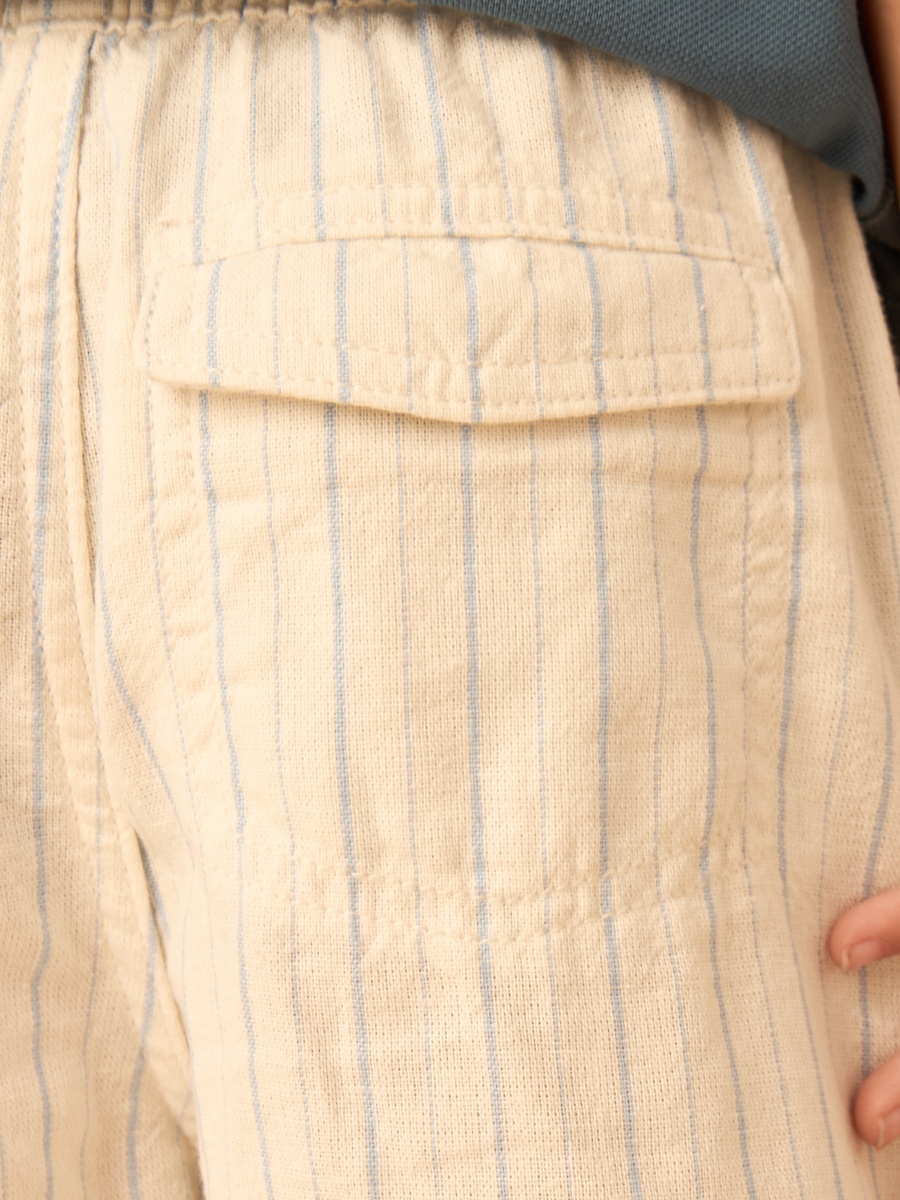 Striped Cotton Shorts