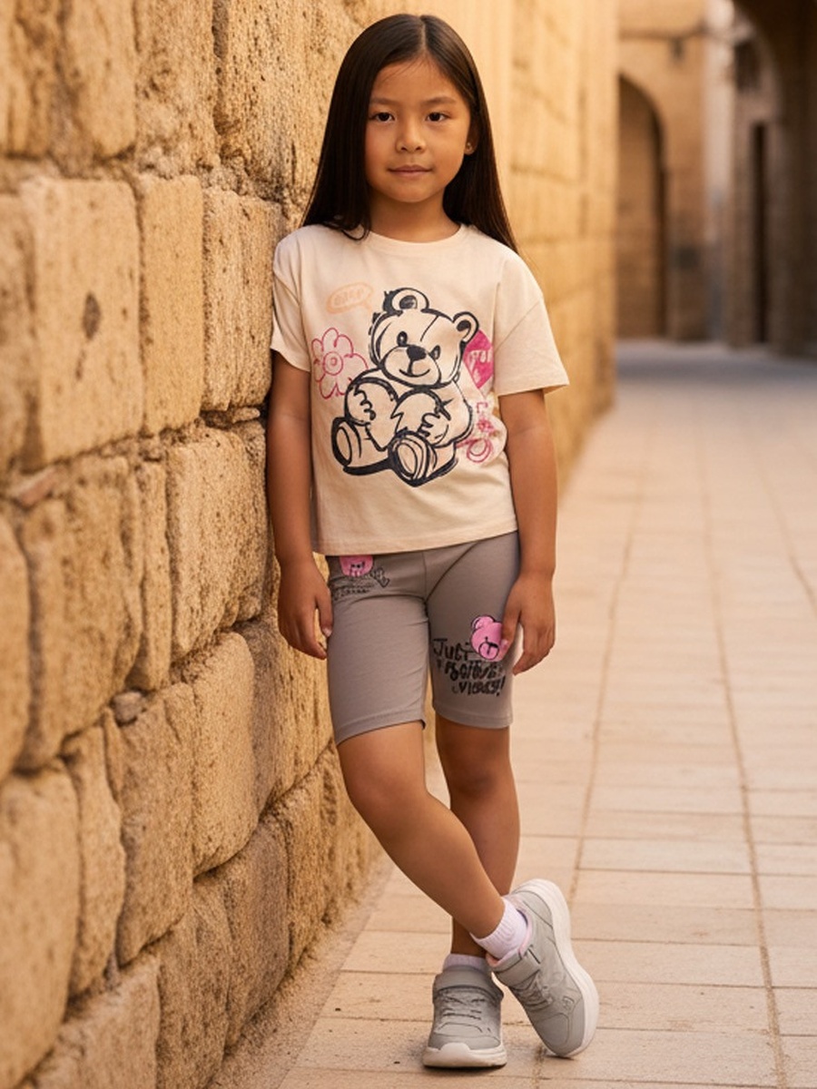 Bear Print Shorts