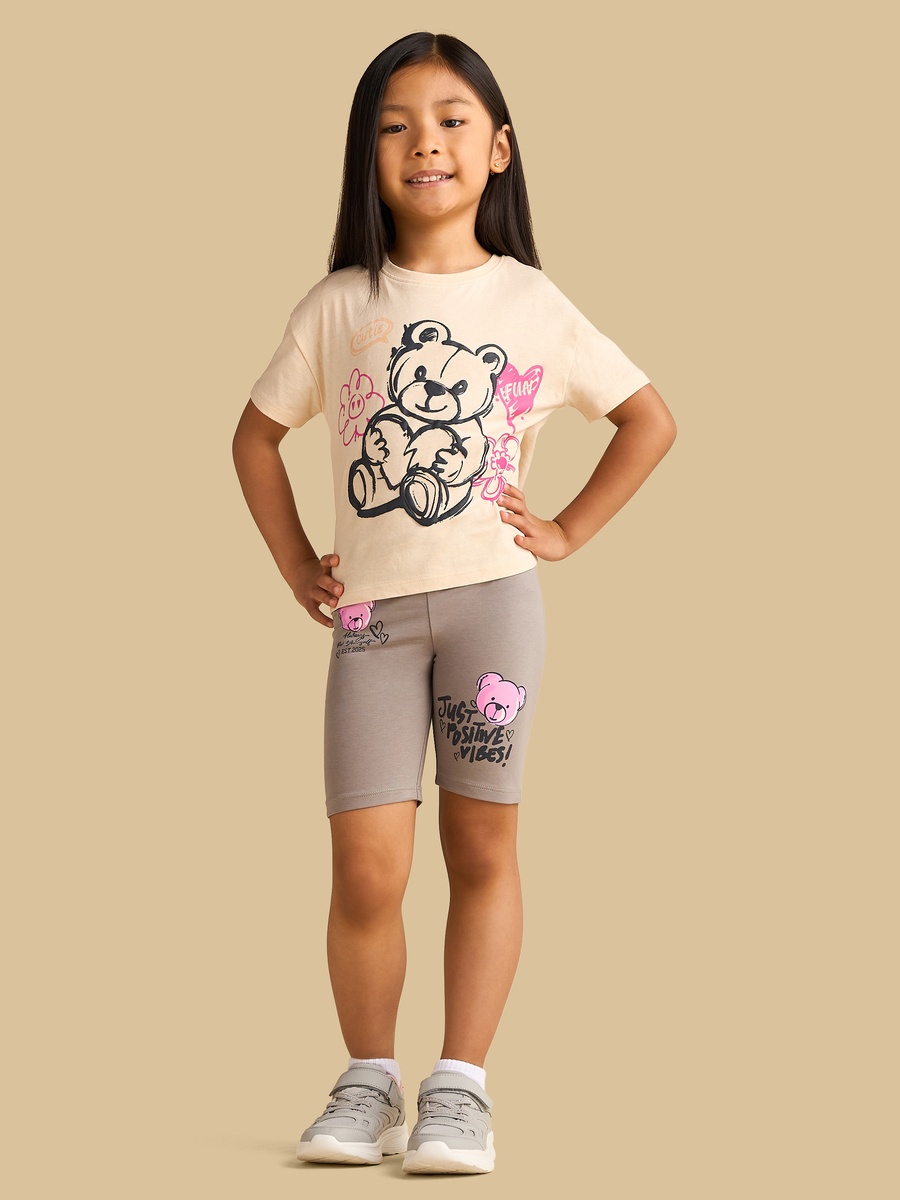 Bear Print Shorts
