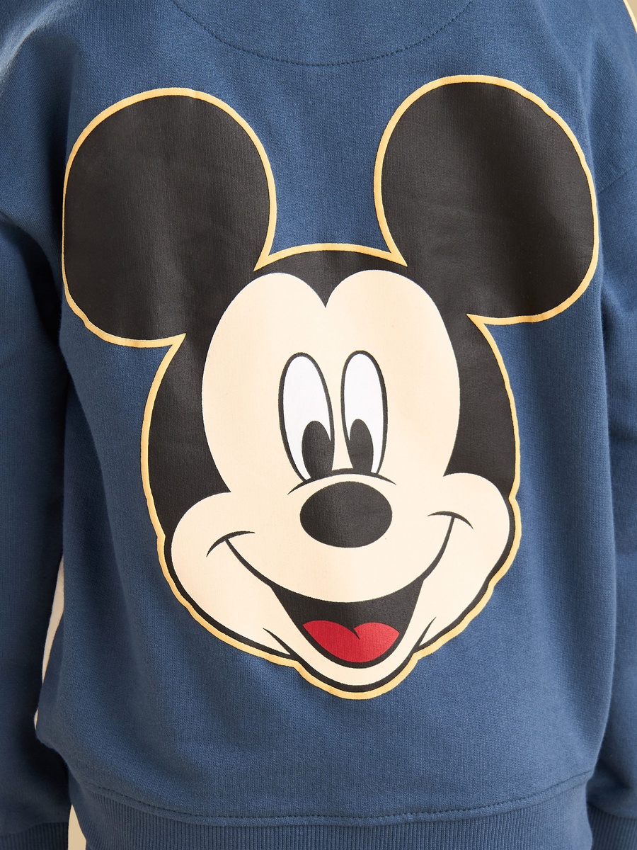 Mickey Mouse Print Cotton Sweatshirt and Joggers Set