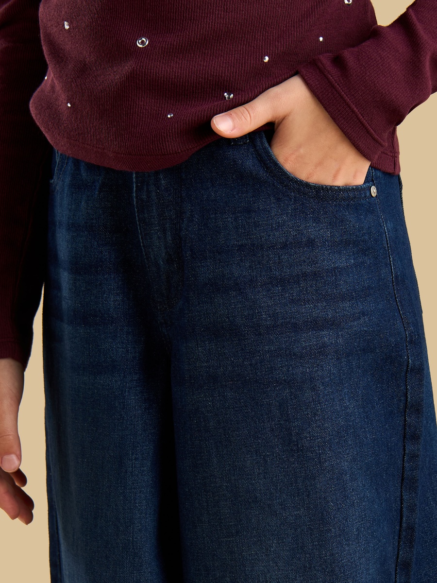 Embellished Wide Leg Jeans