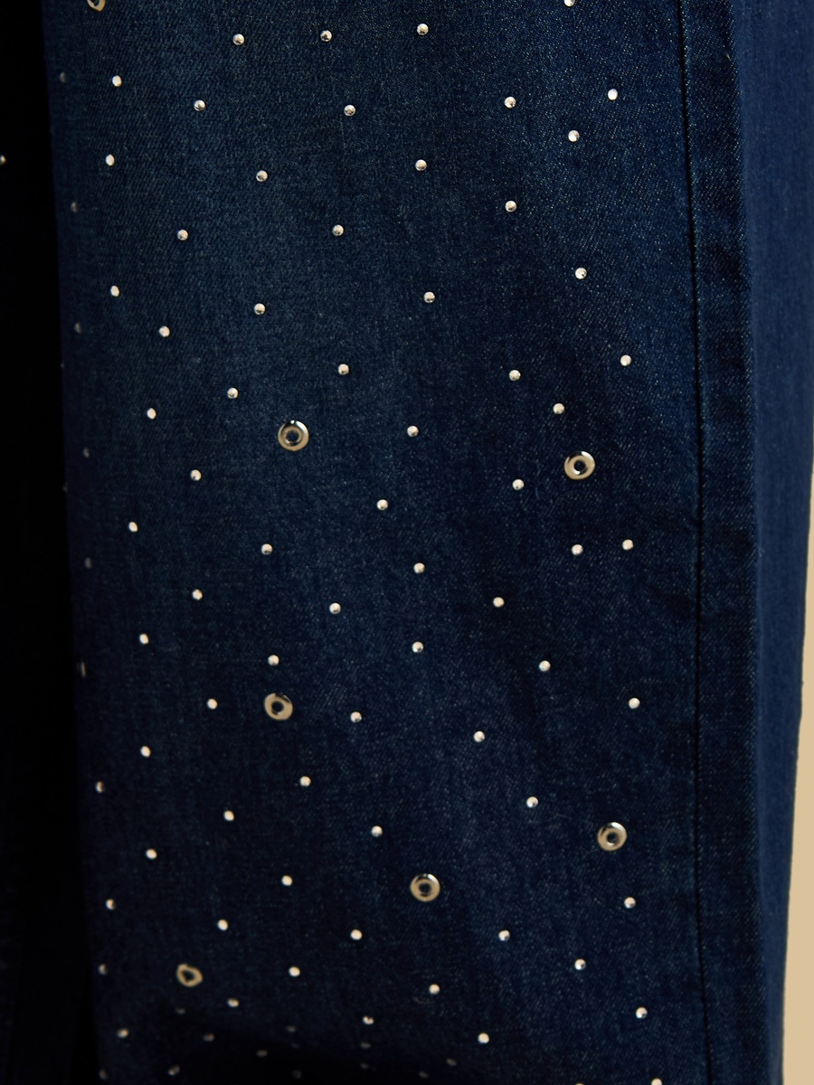 Embellished Wide Leg Jeans