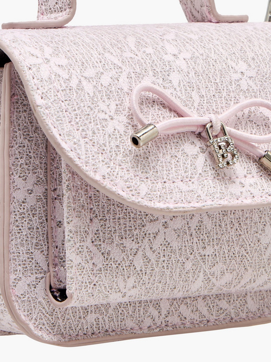 Bow Accent Crossbody Bag with Detachable Strap 