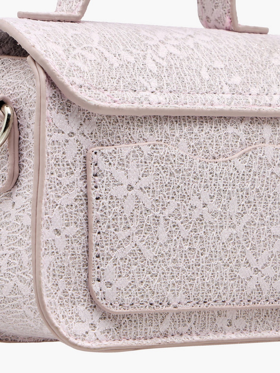 Bow Accent Crossbody Bag with Detachable Strap 