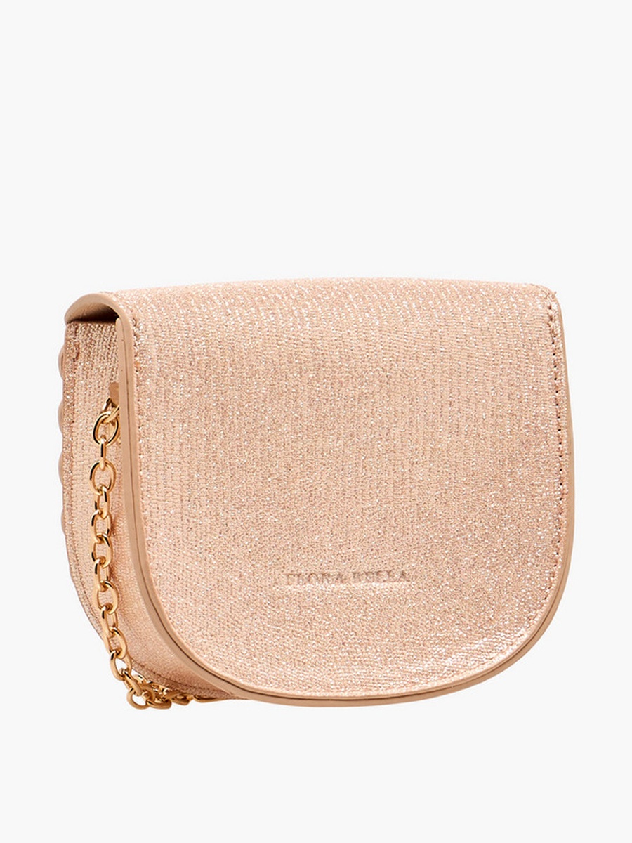 Floral Applique Crossbody Bag with Chain Strap 