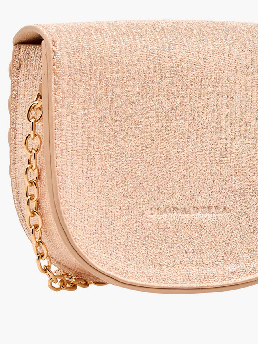 Floral Applique Crossbody Bag with Chain Strap 