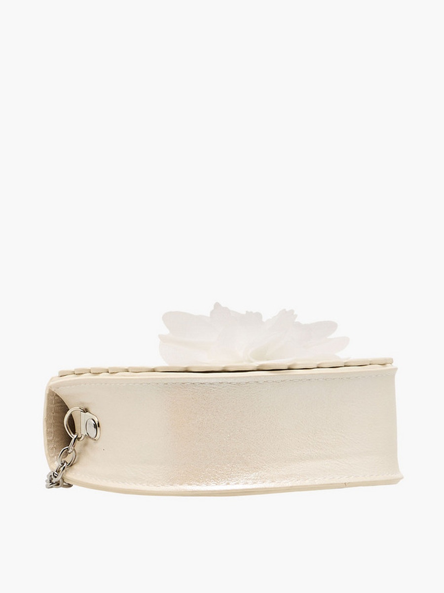 Floral Applique Crossbody Bag with Chain Strap 