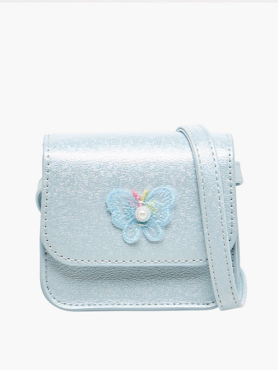 Butterfly Applique Crossbody Bag with Chain Strap 