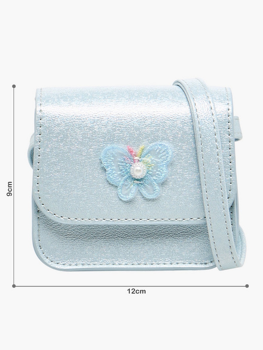 Butterfly Applique Crossbody Bag with Chain Strap 