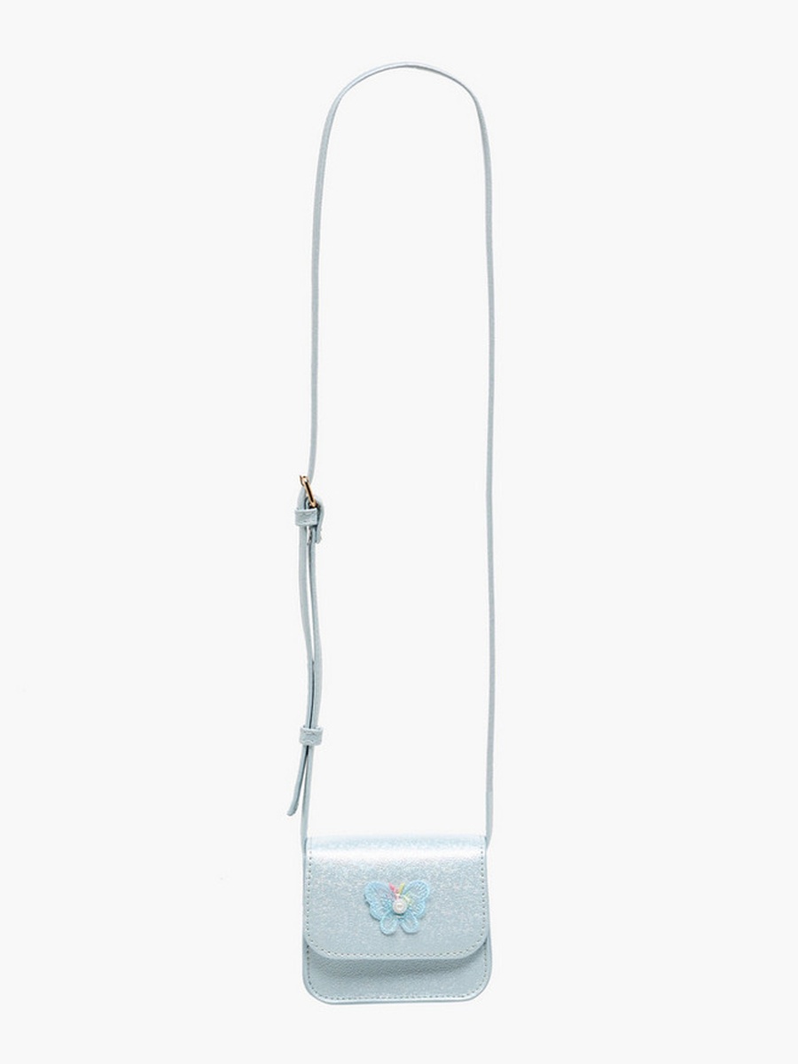 Butterfly Applique Crossbody Bag with Chain Strap 