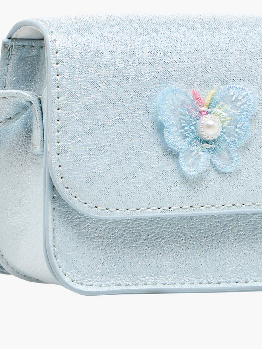 Butterfly Applique Crossbody Bag with Chain Strap 