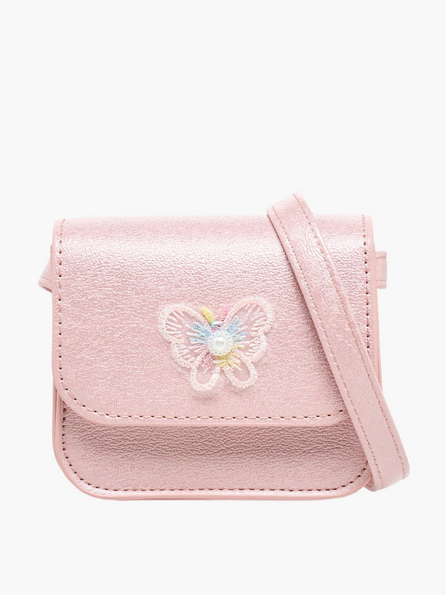 Butterfly Applique Crossbody Bag with Chain Strap 