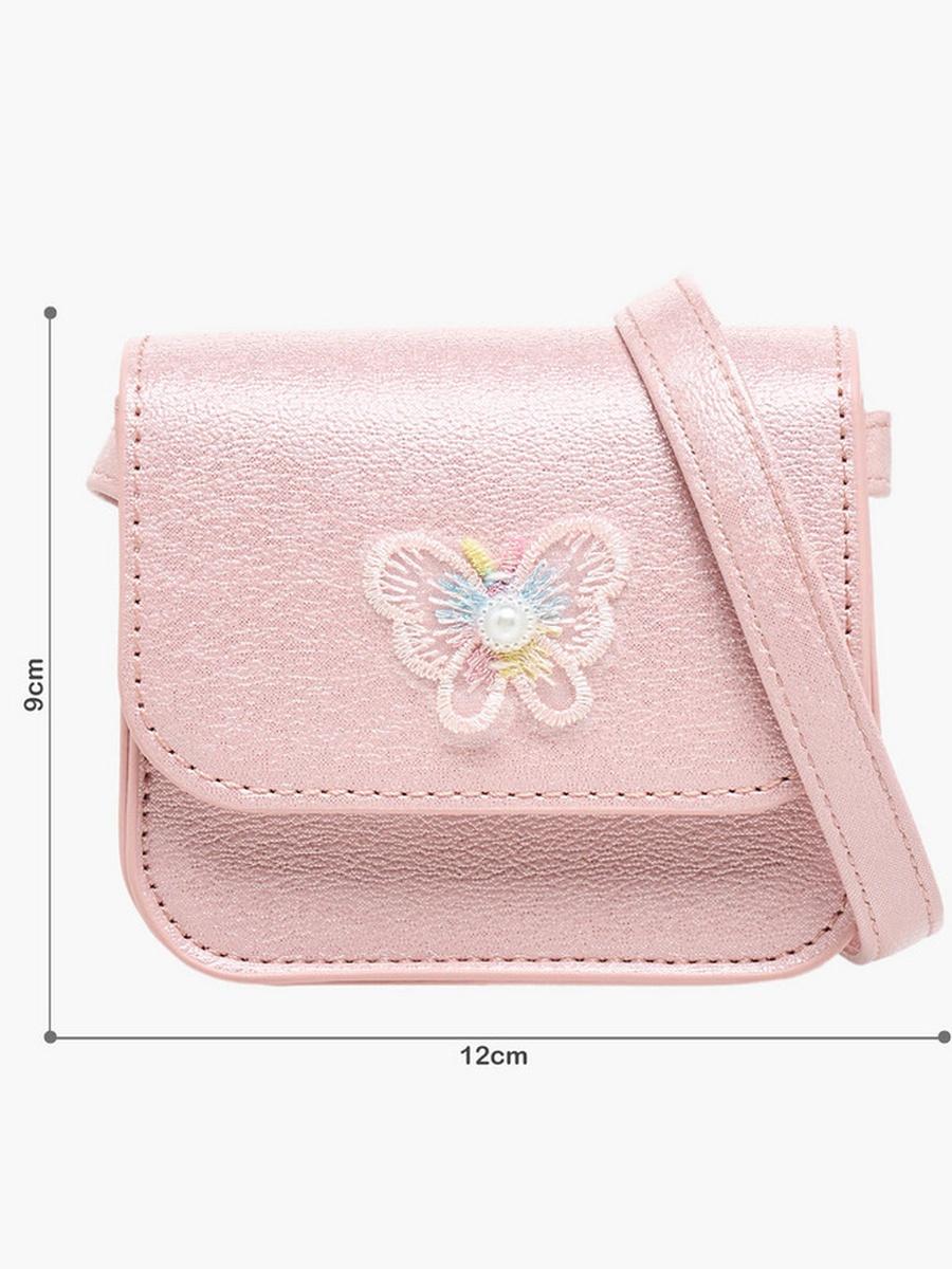 Butterfly Applique Crossbody Bag with Chain Strap 