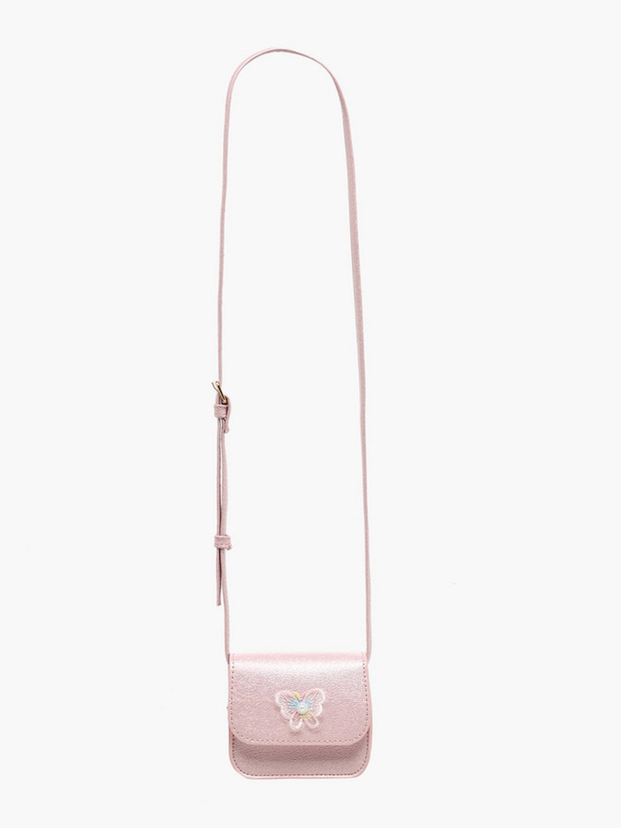 Butterfly Applique Crossbody Bag with Chain Strap 