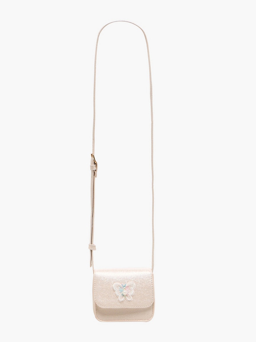 Butterfly Applique Crossbody Bag with Chain Strap 