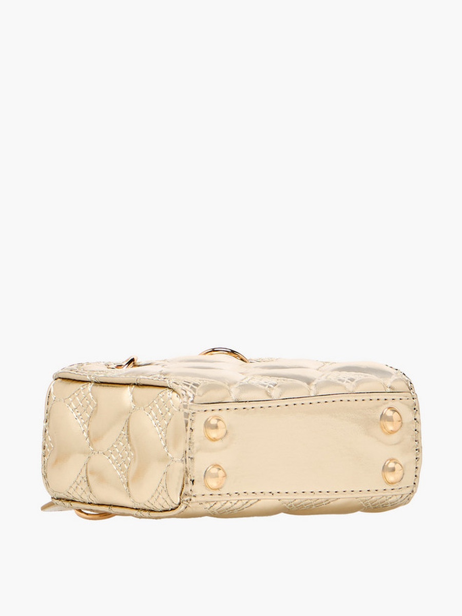Heart Quilted Crossbody Bag with Chain Strap 