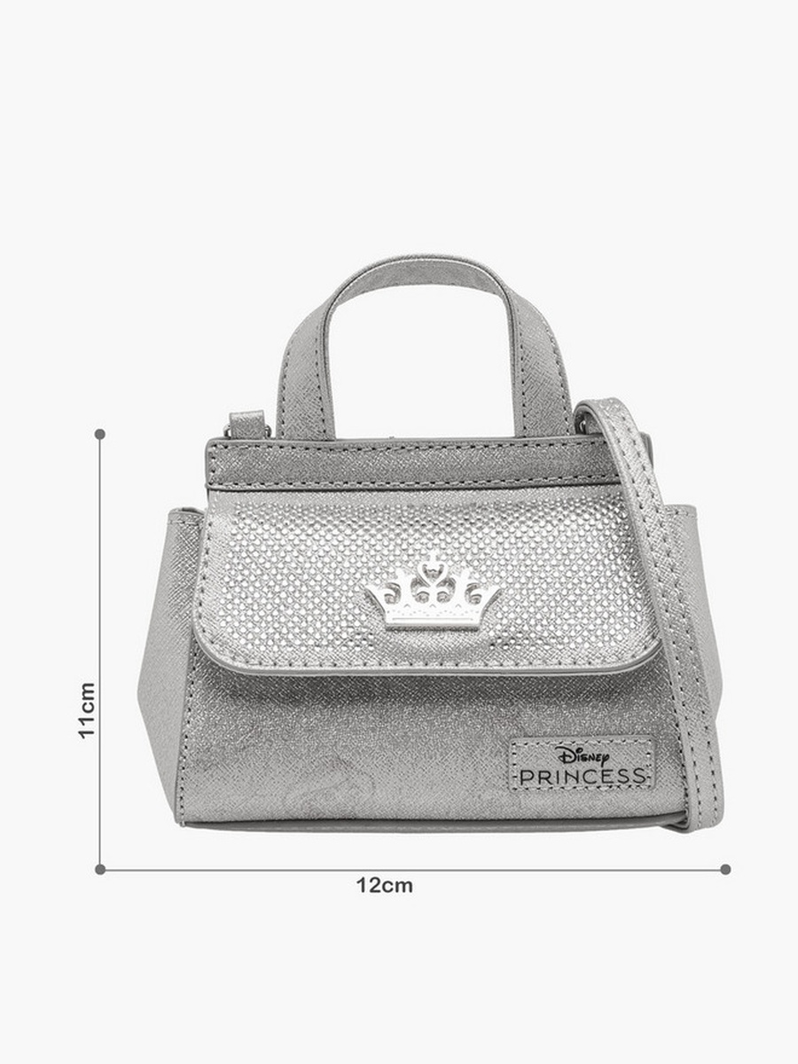 Embellished Crossbody Bag with Flap Closure -  W 11 x  D 6 x  H 12 cm