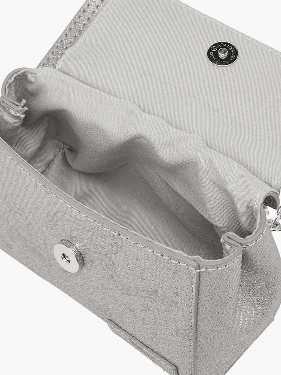 Embellished Crossbody Bag with Flap Closure -  W 11 x  D 6 x  H 12 cm