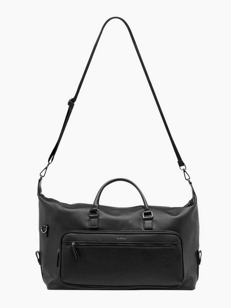 Textured Duffle Bag with Detachable Strap