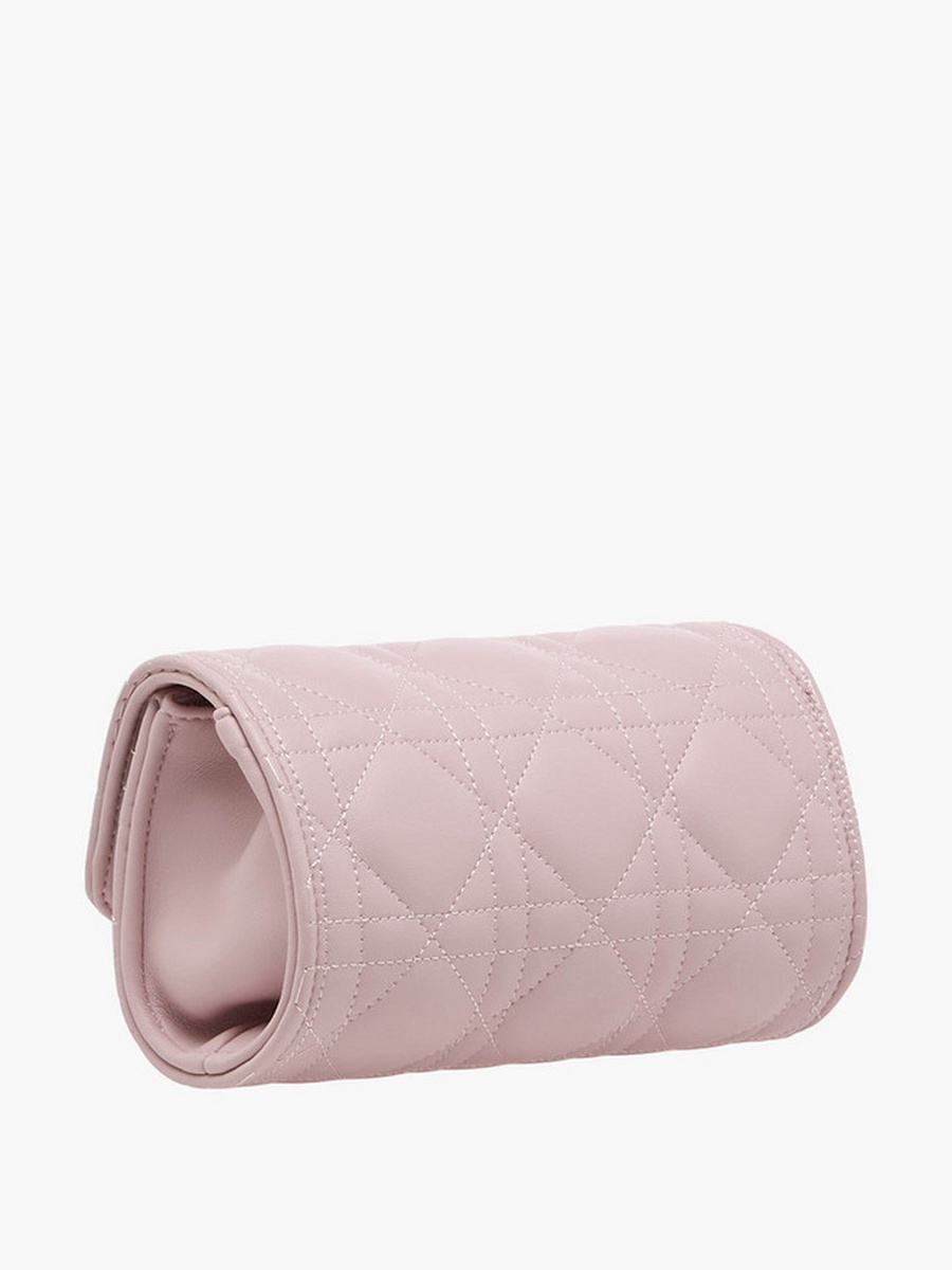 Quilted Crossbody Bag with Chain Strap  -  W 15 x  D 6.5 x  H 8 cm