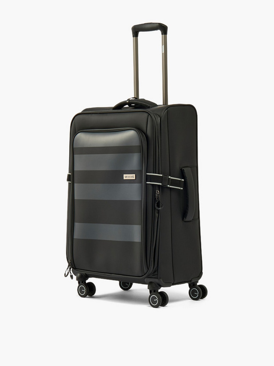 Striped Softcase Trolley Bag with Retractable Handle