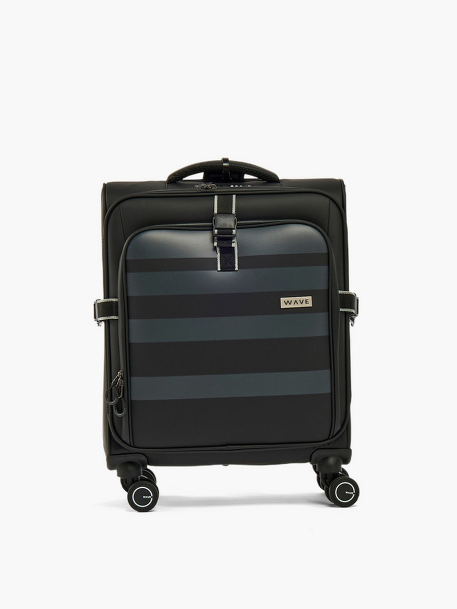 Striped Softcase Trolley Bag with Retractable Handle