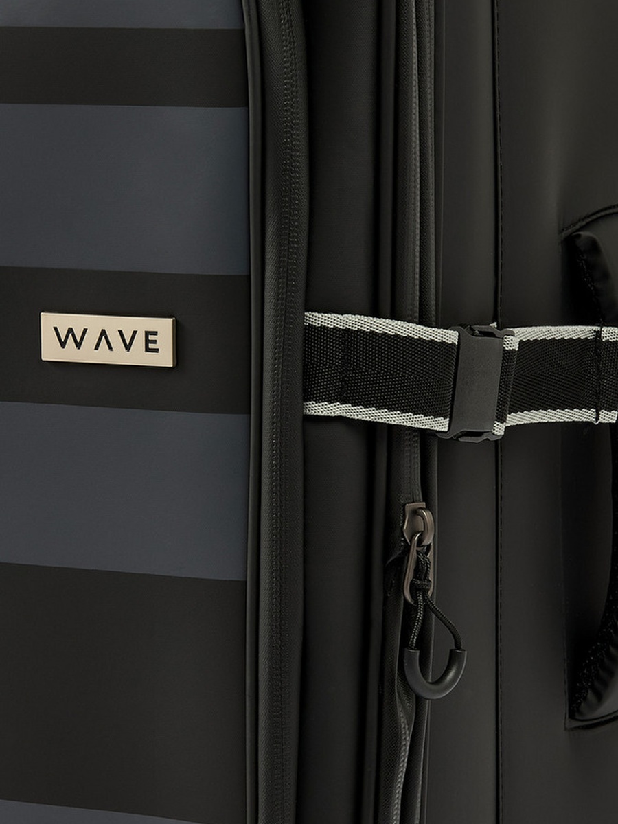 Striped Softcase Trolley Bag with Retractable Handle