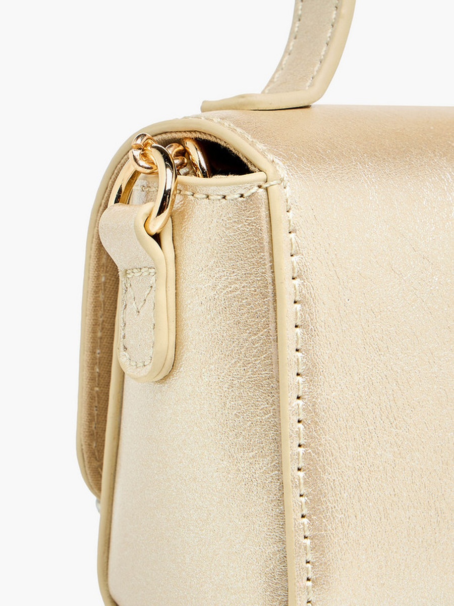 Bow Embellished Crossbody Bag with Chain Strap  -  W 14 x  D 4.5 x  H 10 cm