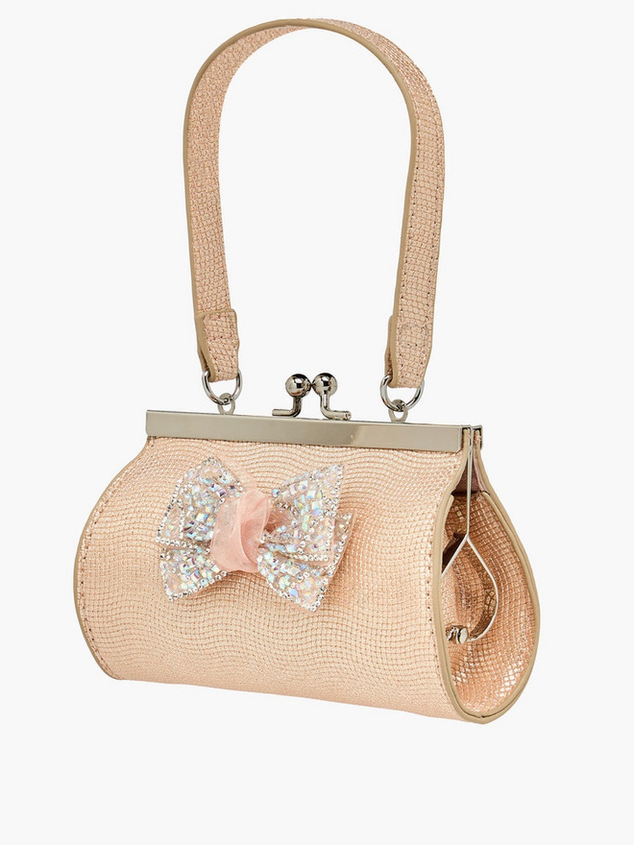 Handbag with Embellished Bow  -  W 13.5 x  D 4.5 x  H 8 cm