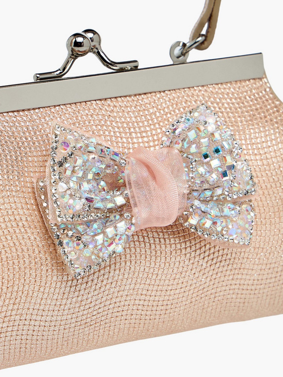 Handbag with Embellished Bow  -  W 13.5 x  D 4.5 x  H 8 cm