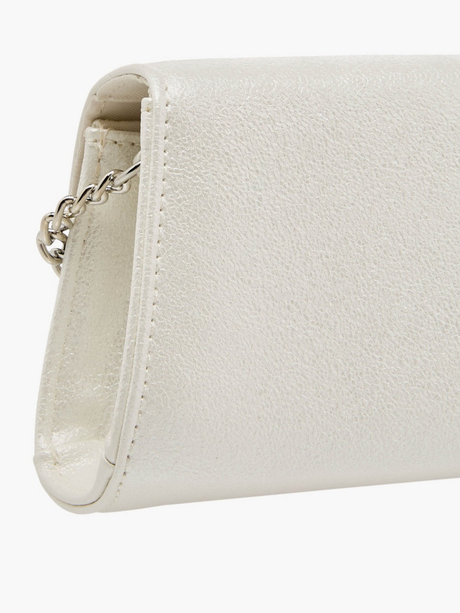Bow Embellished Crossbody Bag with Chain Strap  -  W 14 x  D 4.5 x  H 10 cm