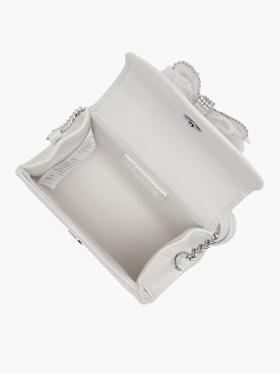 Bow Embellished Crossbody Bag with Chain Strap  -  W 14 x  D 4.5 x  H 10 cm