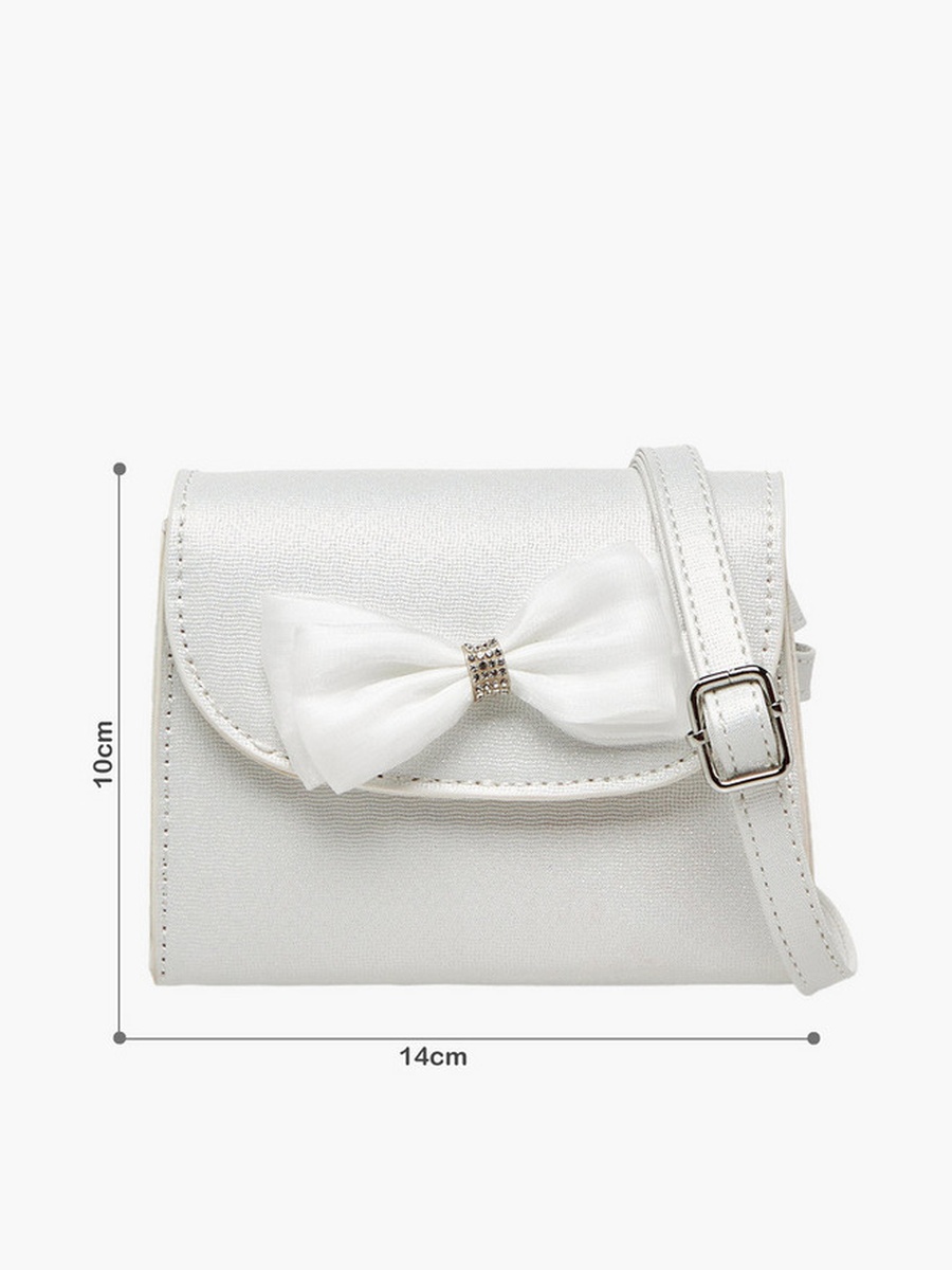 Bow Embellished Crossbody Bag with Hairband Set  -  W 14 x  D 4.5 x  H 10 cm