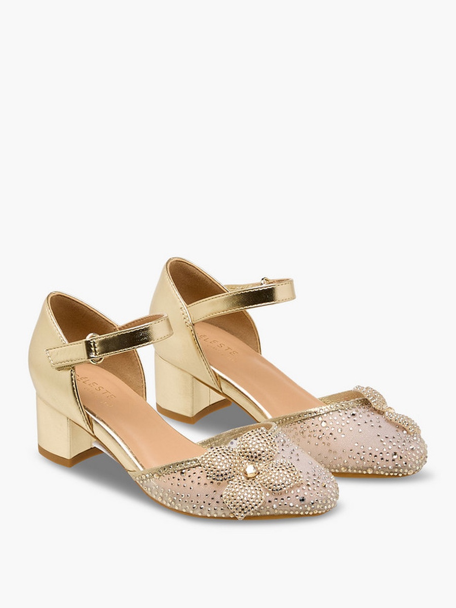 Floral Embellished Block Heel Sandals 
