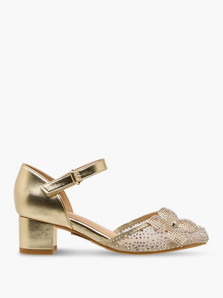 Floral Embellished Block Heel Sandals 