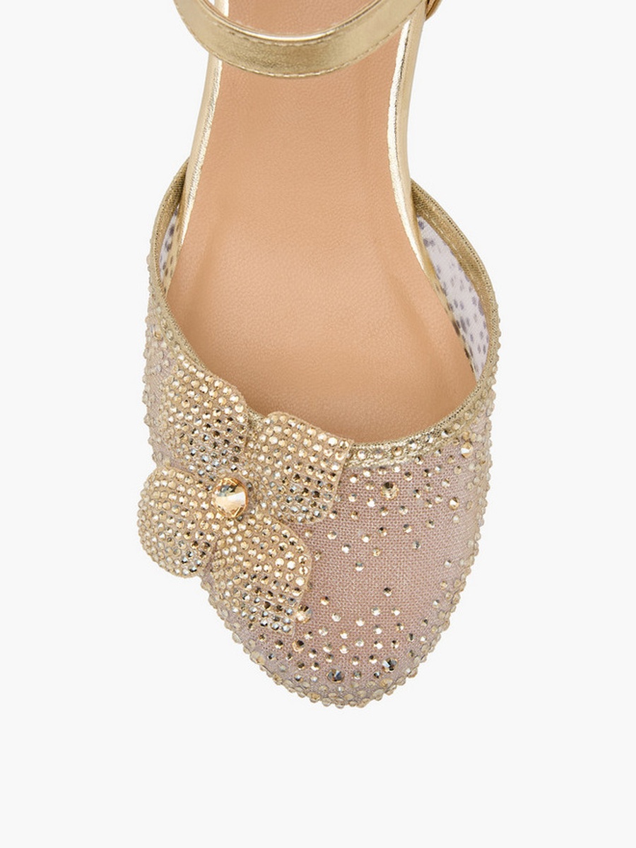 Floral Embellished Block Heel Sandals 