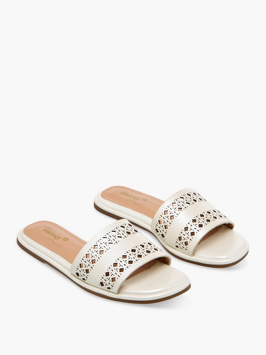 Perforated Slide Sandals