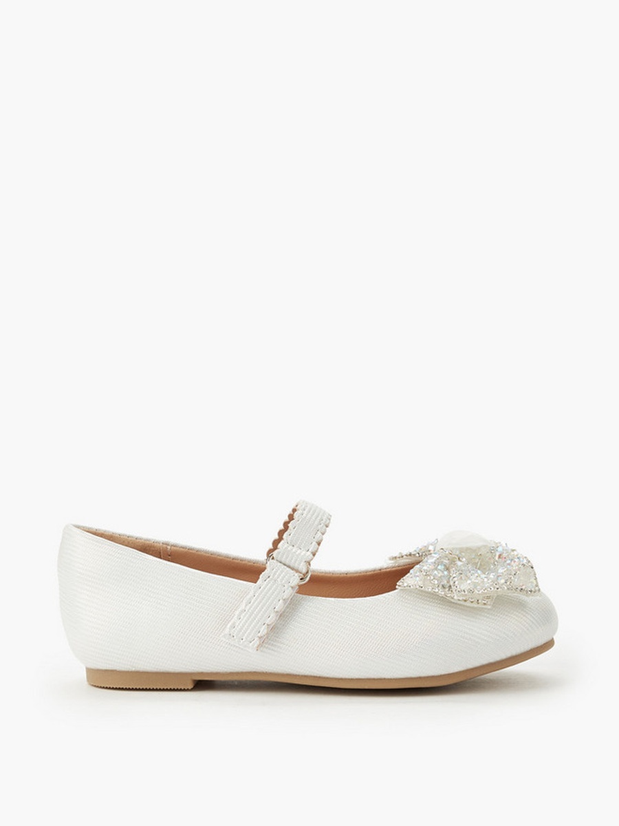 Embellished Bow Ballerina Shoes