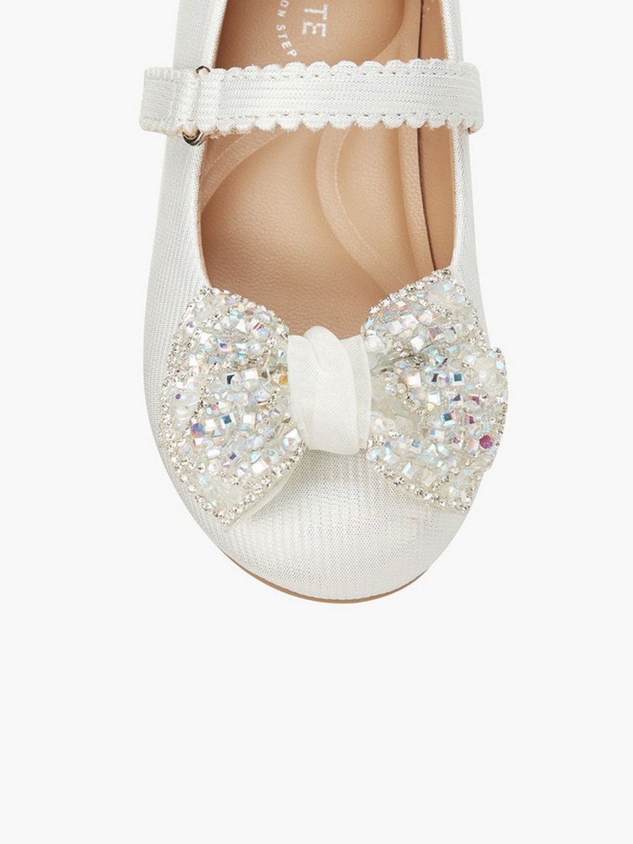 Embellished Bow Ballerina Shoes