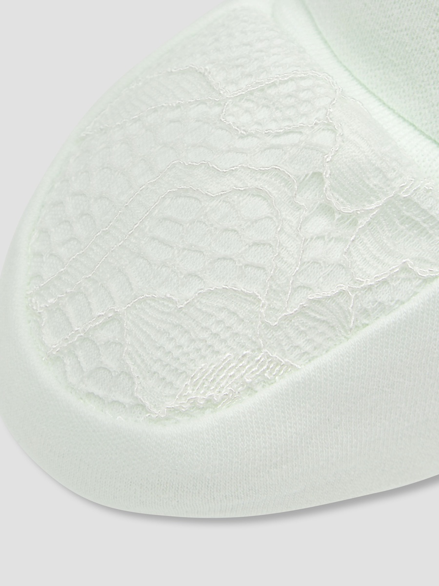 Slip-On Booties with Lace Panel
