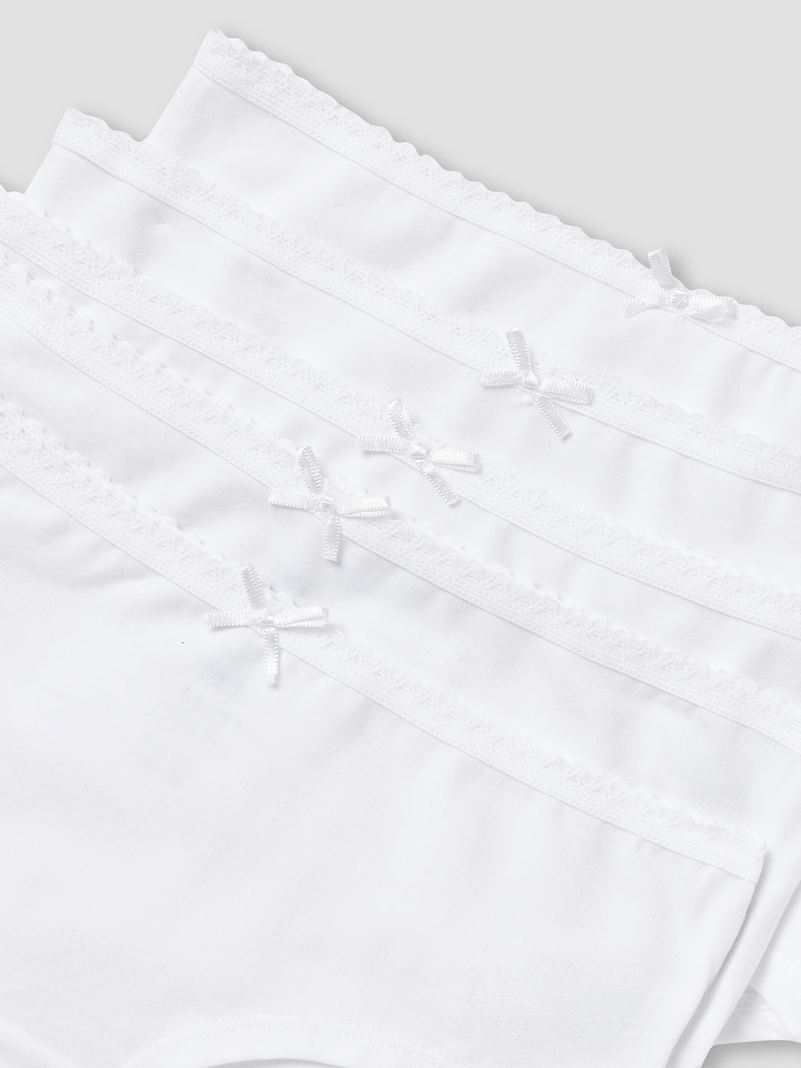 Pack of 5 Cotton Briefs with Bow