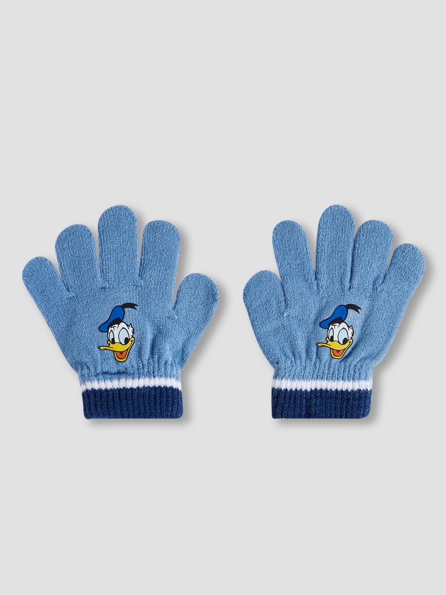 Cotton Winter Beanie and Gloves with Donald Duck Print