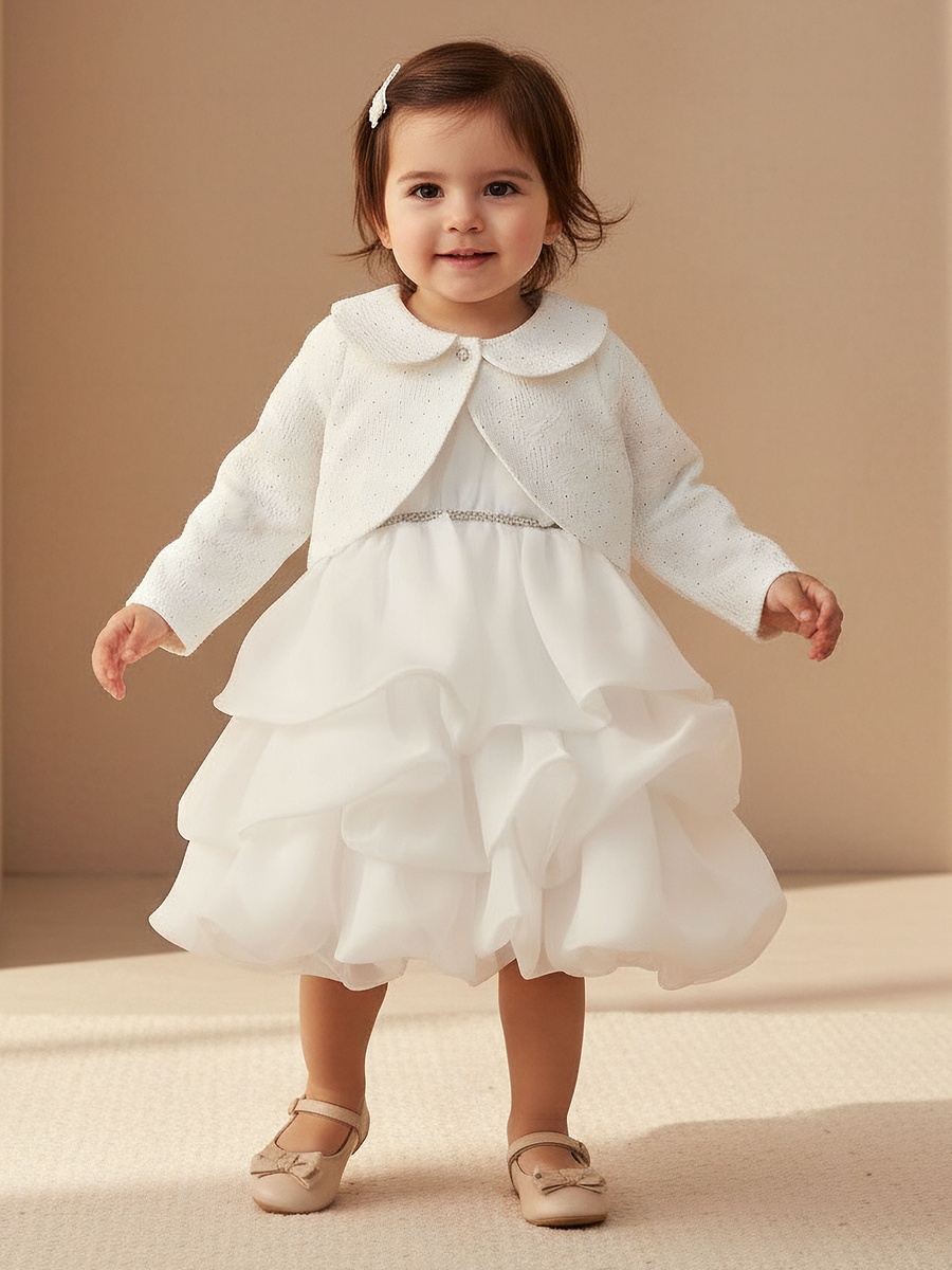 Round Neck Sleeveless A-Line Dress with Shrug